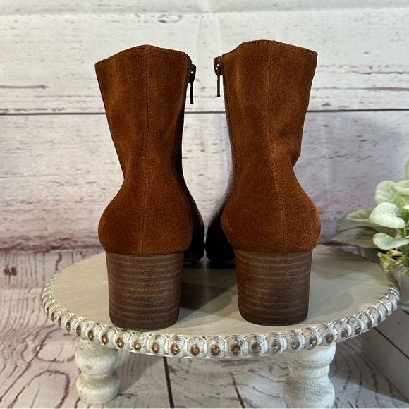 Crown Vintage Tan Caramel Cognac Leather Ankle Booties Size 7.5 - Picture 11 of 15